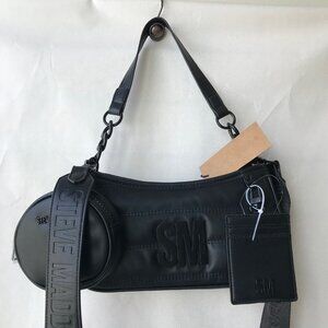STEVE MADDEN Black  Crossbody Bag with Pouch & ID Case